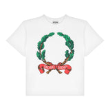 MOSCHINO t-shirt girocollo tinta unita con stampa Bianco per Bambino HAM06HX BIANCO MOSCHINO