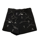 ELISABETTA FRANCHI short tinta unita cn fiocchi Nero per Bambina EFBE057 NERO ELISABETTA FRANCHI