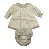 ELISABETTA FRANCHI set abito tinta unitacon culotte Verde acqua per Neonata 004150193 VERDE ACQUA ELISABETTA FRANCHI