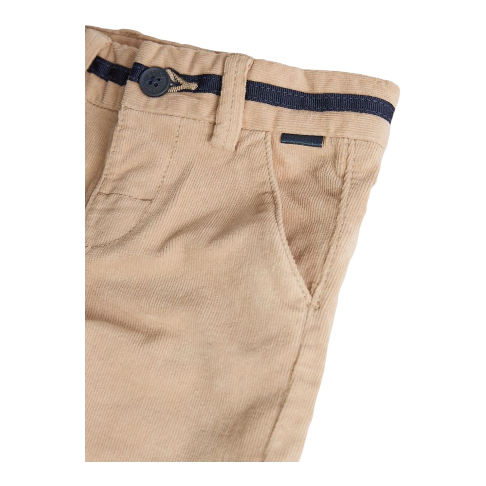 BOBOLI pantalone tinta unita in camoscio Beige per Neonato 719029 BEIGE BOBOLI