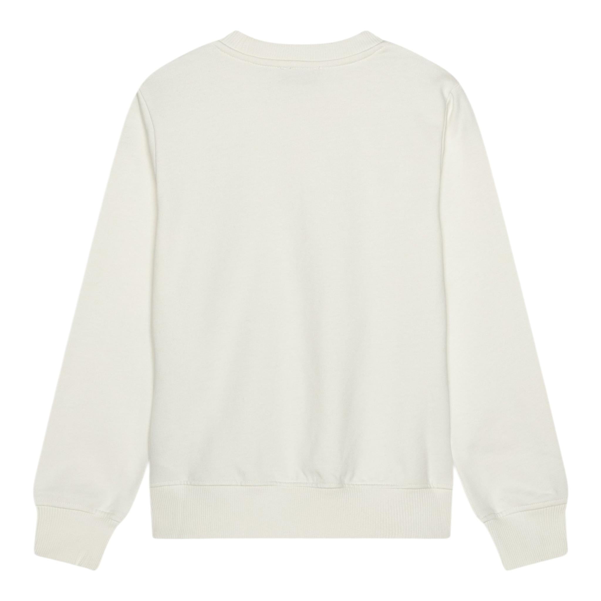 MOSCHINO felpa tinta unita gircollo con stampa Bianco per Bambino H8F05R BIANCO MOSCHINO