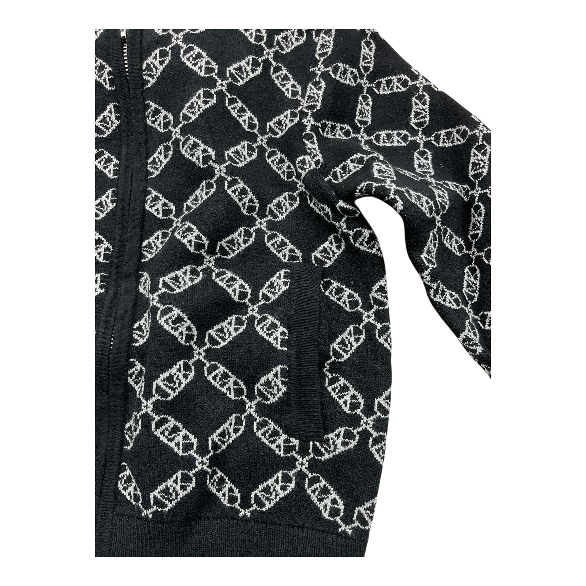 MICHAEL KORS felpa tinta unita logata con zip e cappuccio Nero per Bambina R30163X NERO MICHAEL KORS