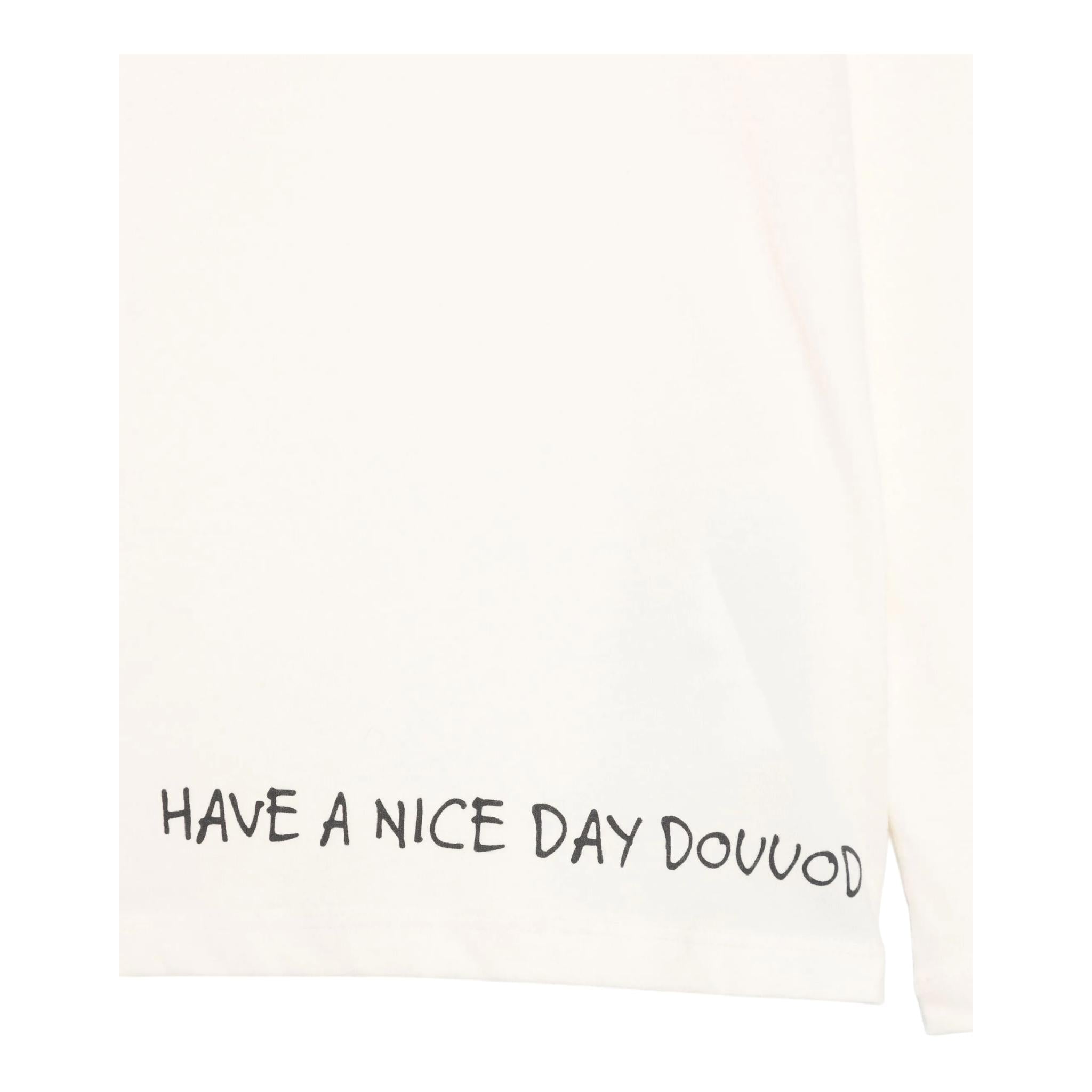 DOU DOU t-shirt girocollo tinta unita cn stampa in contrasto Panna per Bambino DV8P00 PANNA DOU DOU