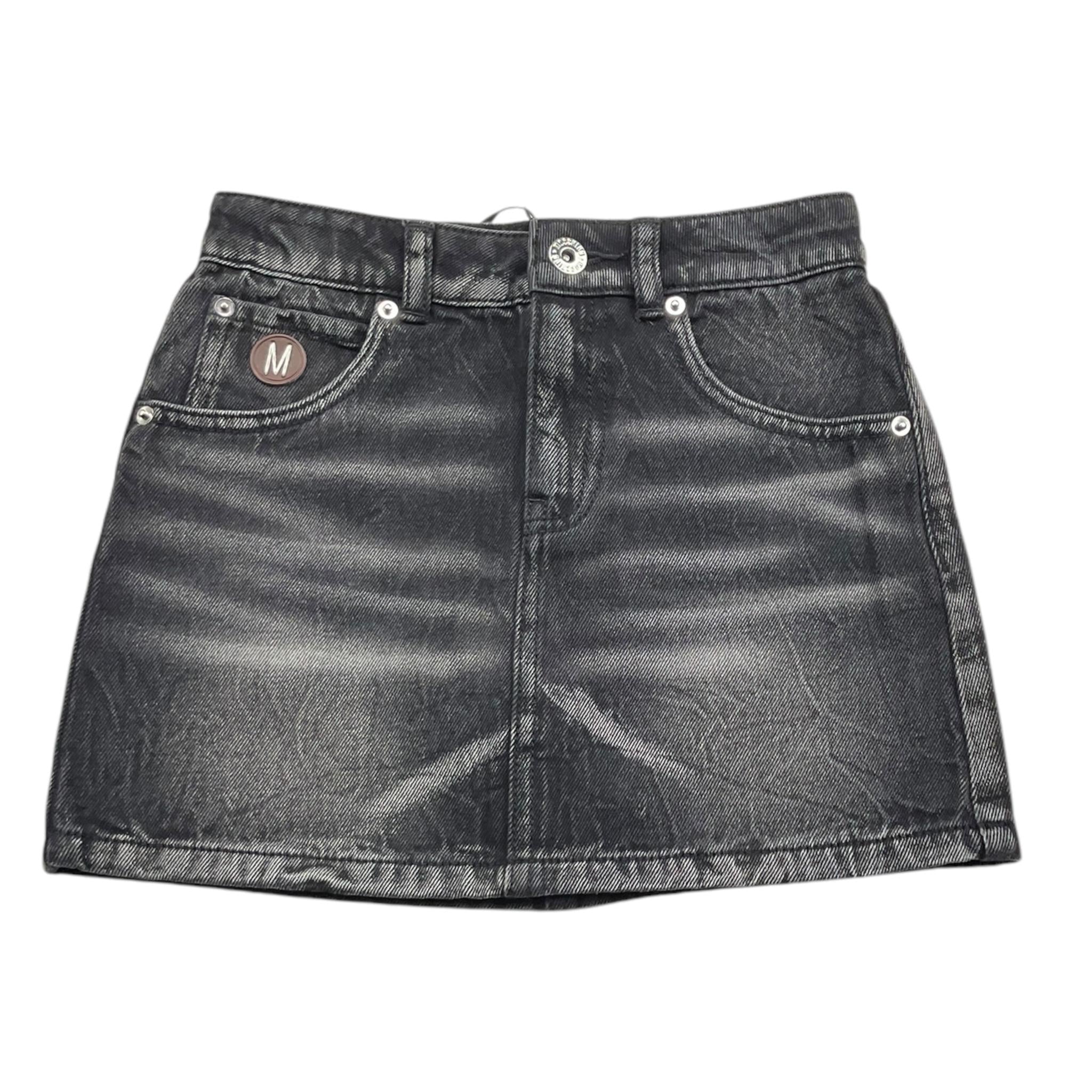MOSCHINO gonna in denim tinta unita Nero per Bambina HDJ03Z NERO MOSCHINO