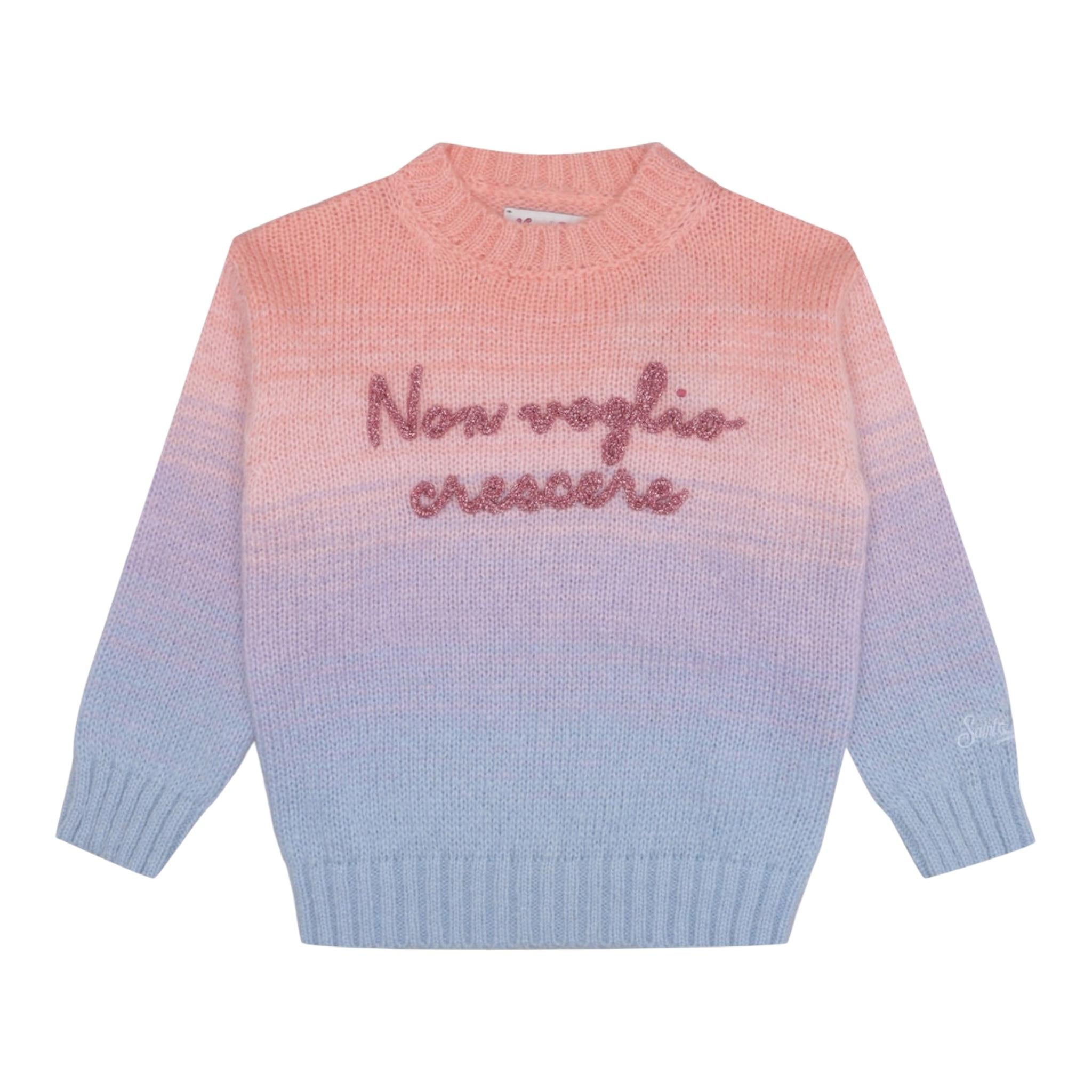 SAINT BARTH maglia girocollo tinta unita con stampa Rosa per Bambina JSS001X ROSA SAINT BARTH