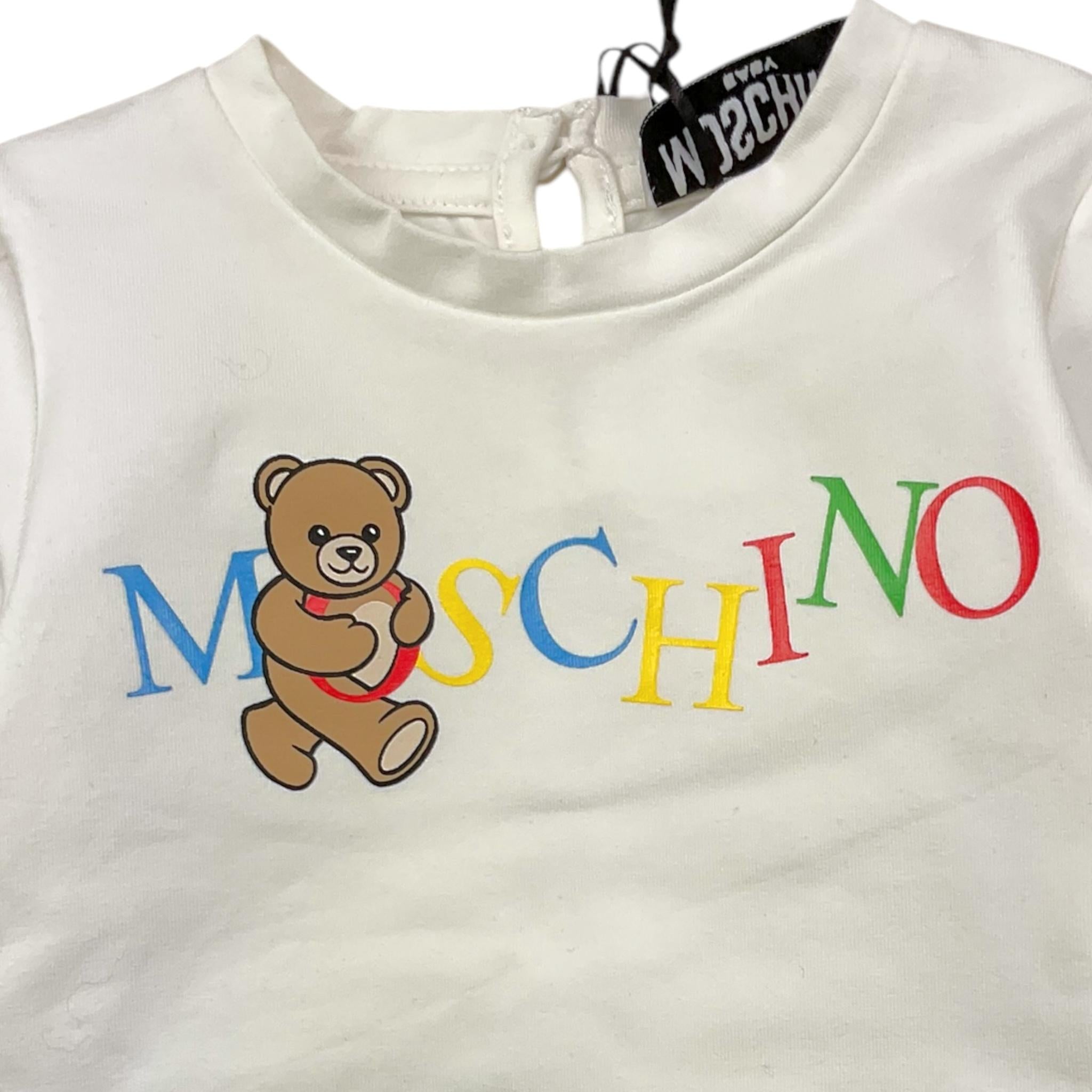 MOSCHINO completo 2pz shirt-leggins bicolore Bianco/blu per Neonata MAK01Y BIANCO/BLU MOSCHINO