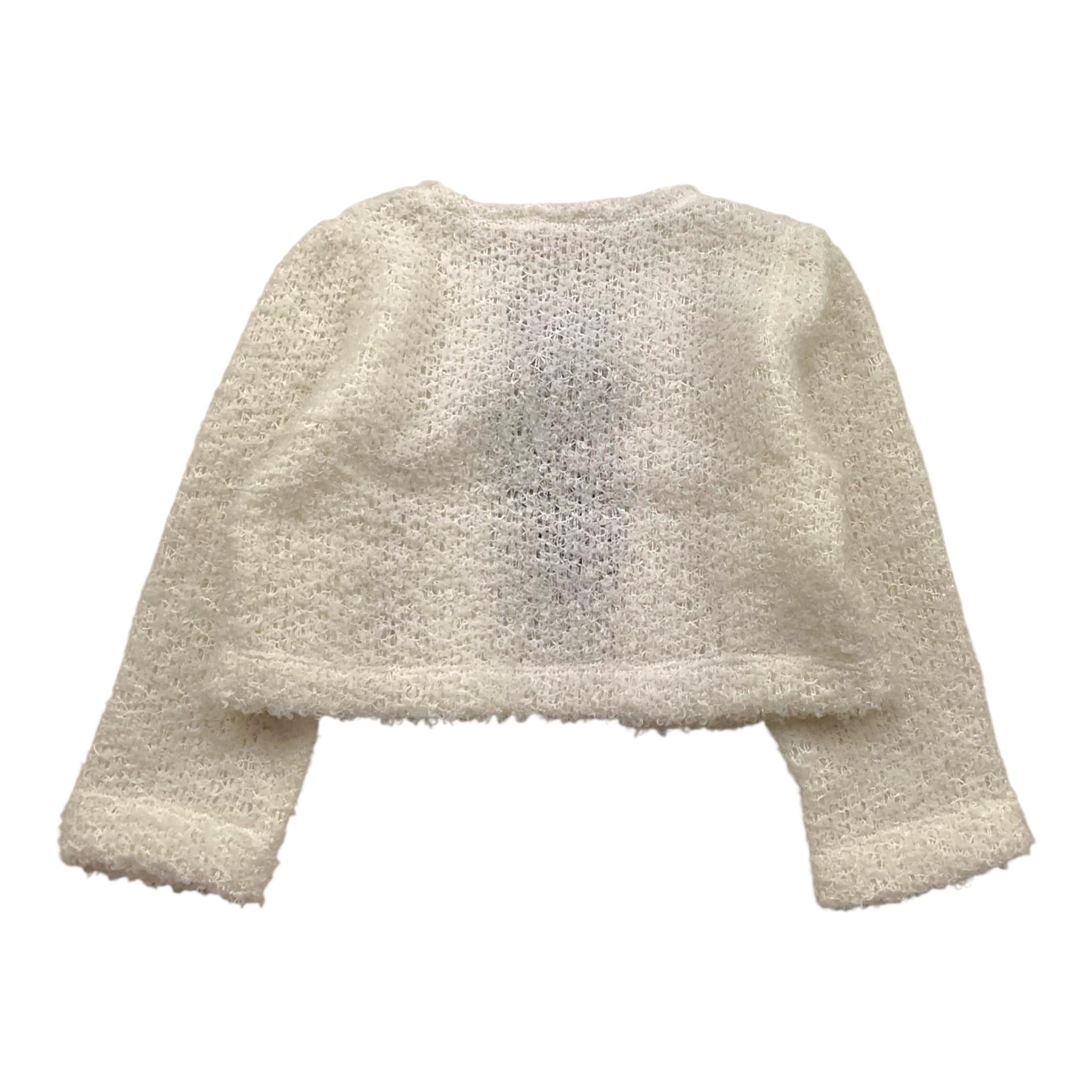 LA STUPENDERIA coprispalle tinta unita con fiocco in contrasto Bianco per Bambina TJPL44 BIANCO LA STUPENDERIA