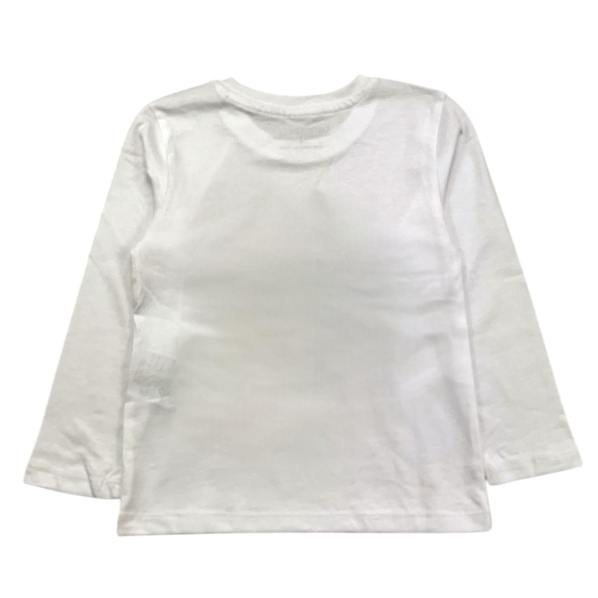 GUESS shirt girocollo tinta unita con stampa in contrasto Bianco per Bambina N4BI12I3Z14 BIANCO GUESS