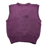 LA STUPENDERIA gilet tinta unita in maglia Viola per Neonata WJGL42X VIOLA LA STUPENDERIA