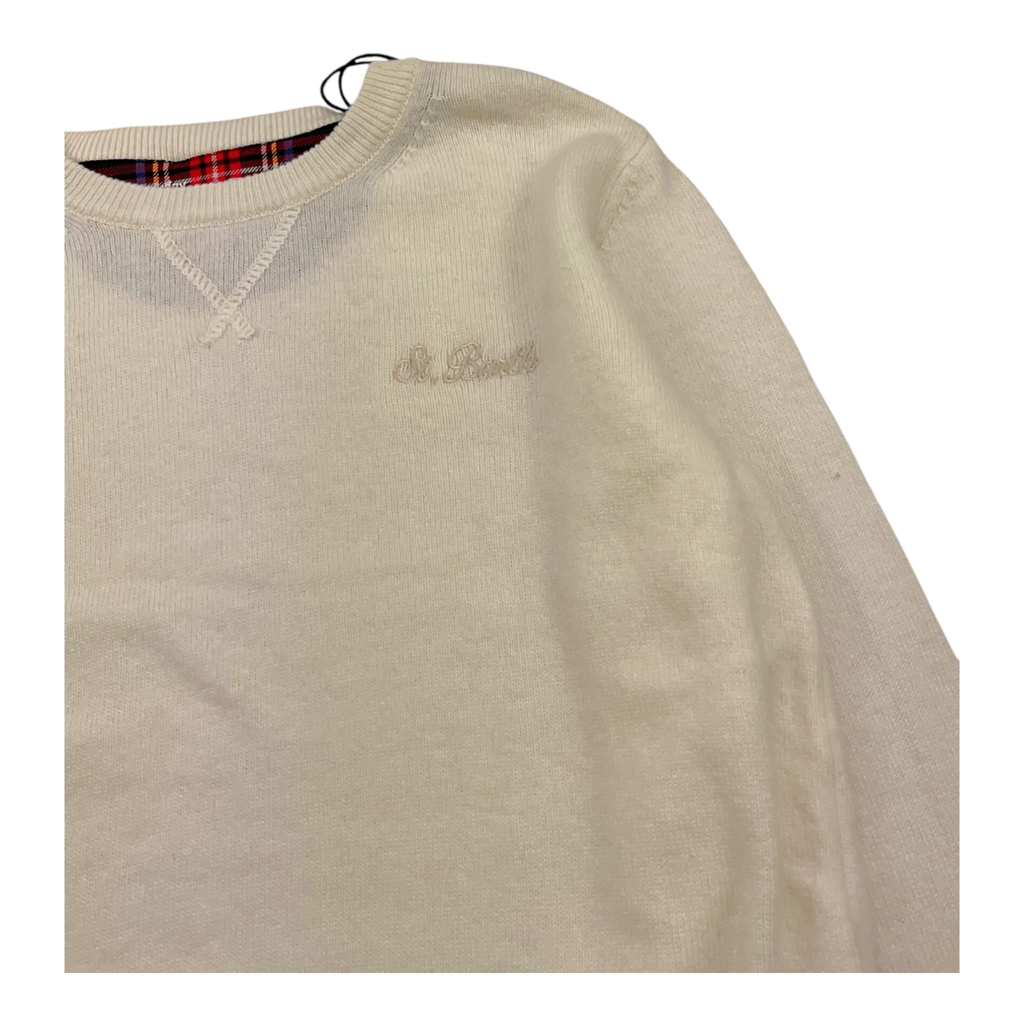 SAINT BARTH maglia girocollo tinta unita con stampa Bianco per Bambino NIXON BIANCO SAINT BARTH