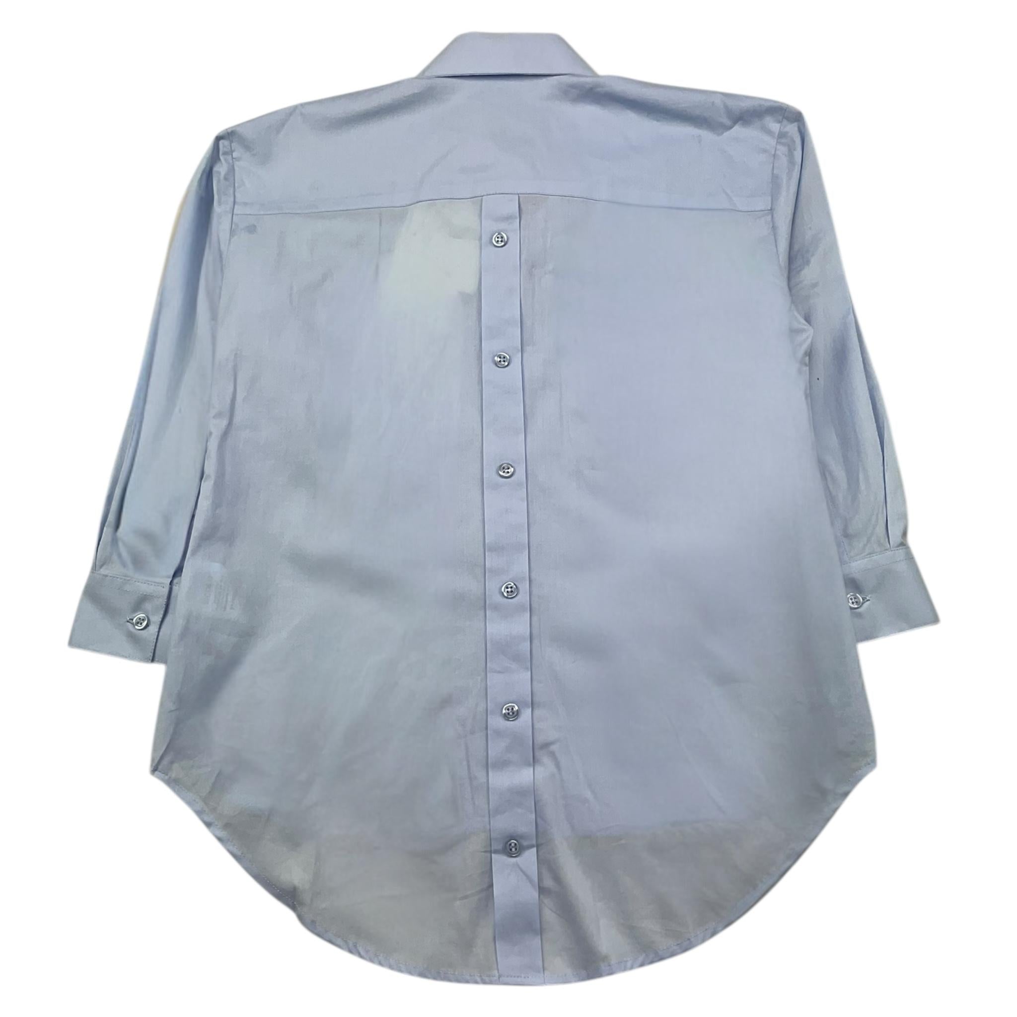 VICOLO camicia manica lunga tinta unita asimmetrica Azzurro polvere per Bambina 3141CZ00037 AZZURRO POLVERE VICOLO