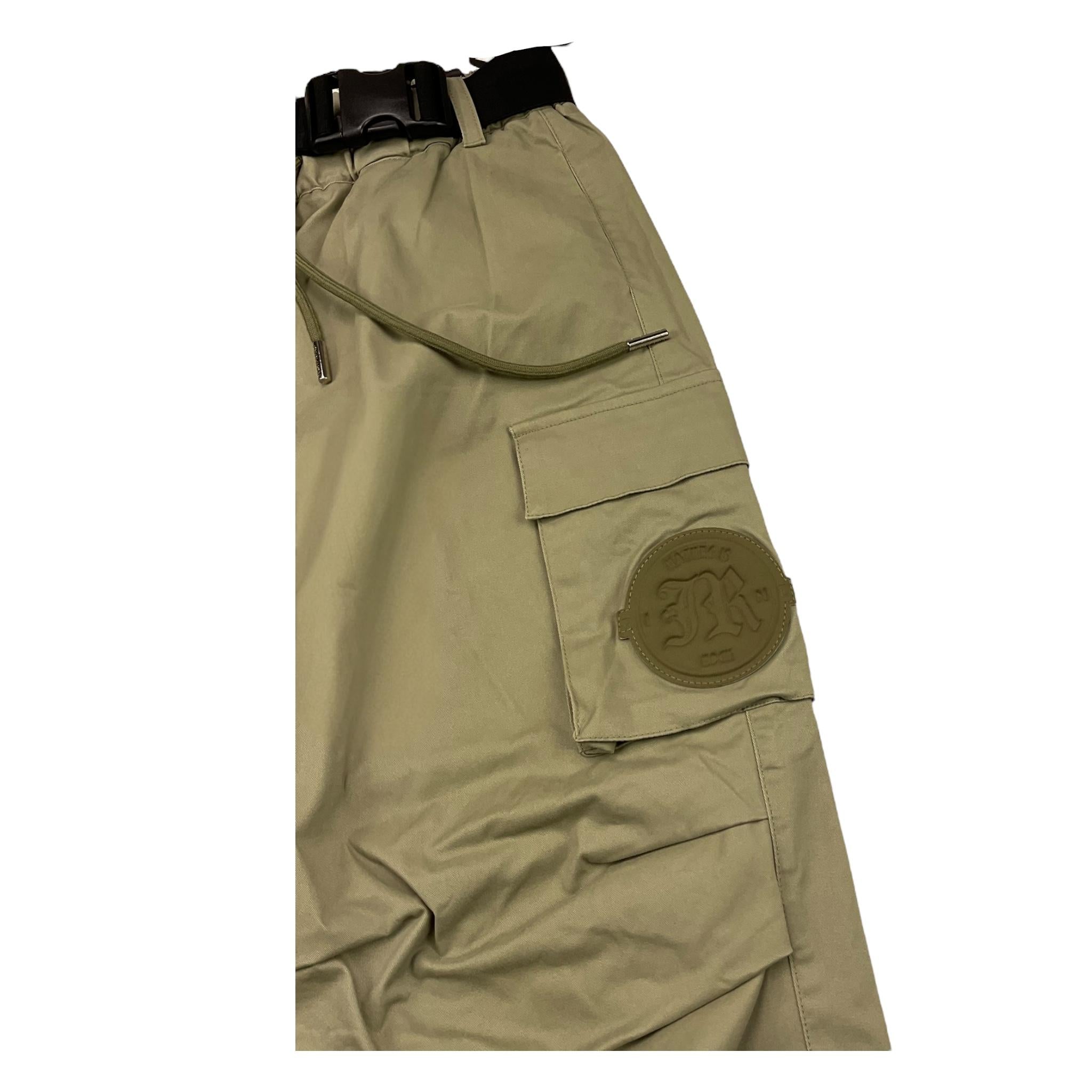 JOHN RICHMOND pantalone tinta unita con cintura Verde per Bambino RBA25059PA VERDE JOHN RICHMOND