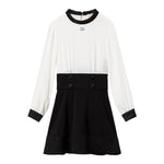 TWINSET abito bicolore con profili in contrasto Bianco/nero per Bambina 242GJ2113 BIANCO/NERO TWINSET