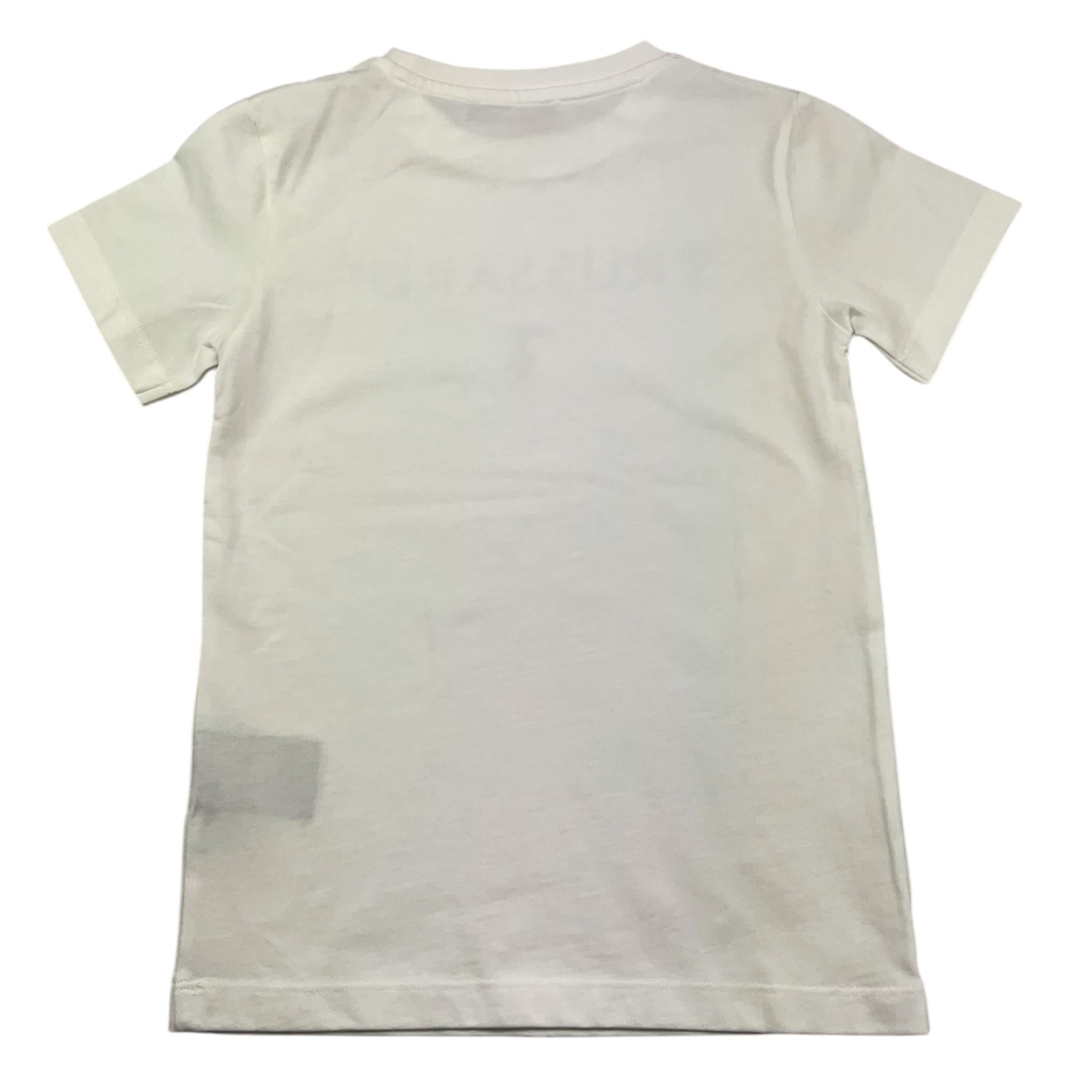 TRUSSARDI t-shirt girocollo tinta unita con stampa logo Bianco per Bambino TBA25003TS BIANCO TRUSSARDI