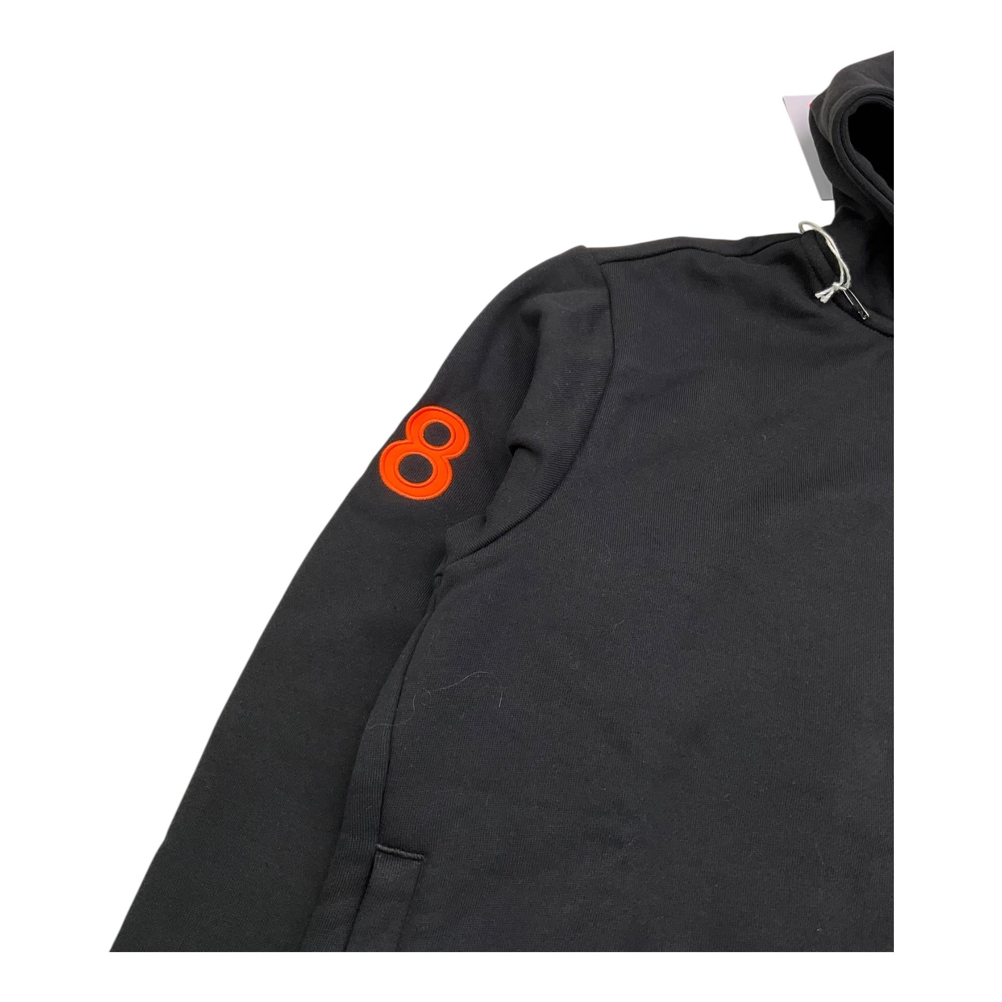SUN68 felpa con zip e cappuccio tinta unita con logo Nero per Bambino F44331X NERO SUN68