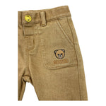 MOSCHINO pantalone tinta unita con logo Sabbia per Neonato MUP05L SABBIA MOSCHINO
