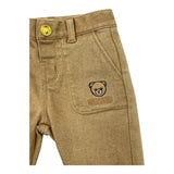MOSCHINO pantalone tinta unita con logo Sabbia per Neonato MUP05L SABBIA MOSCHINO