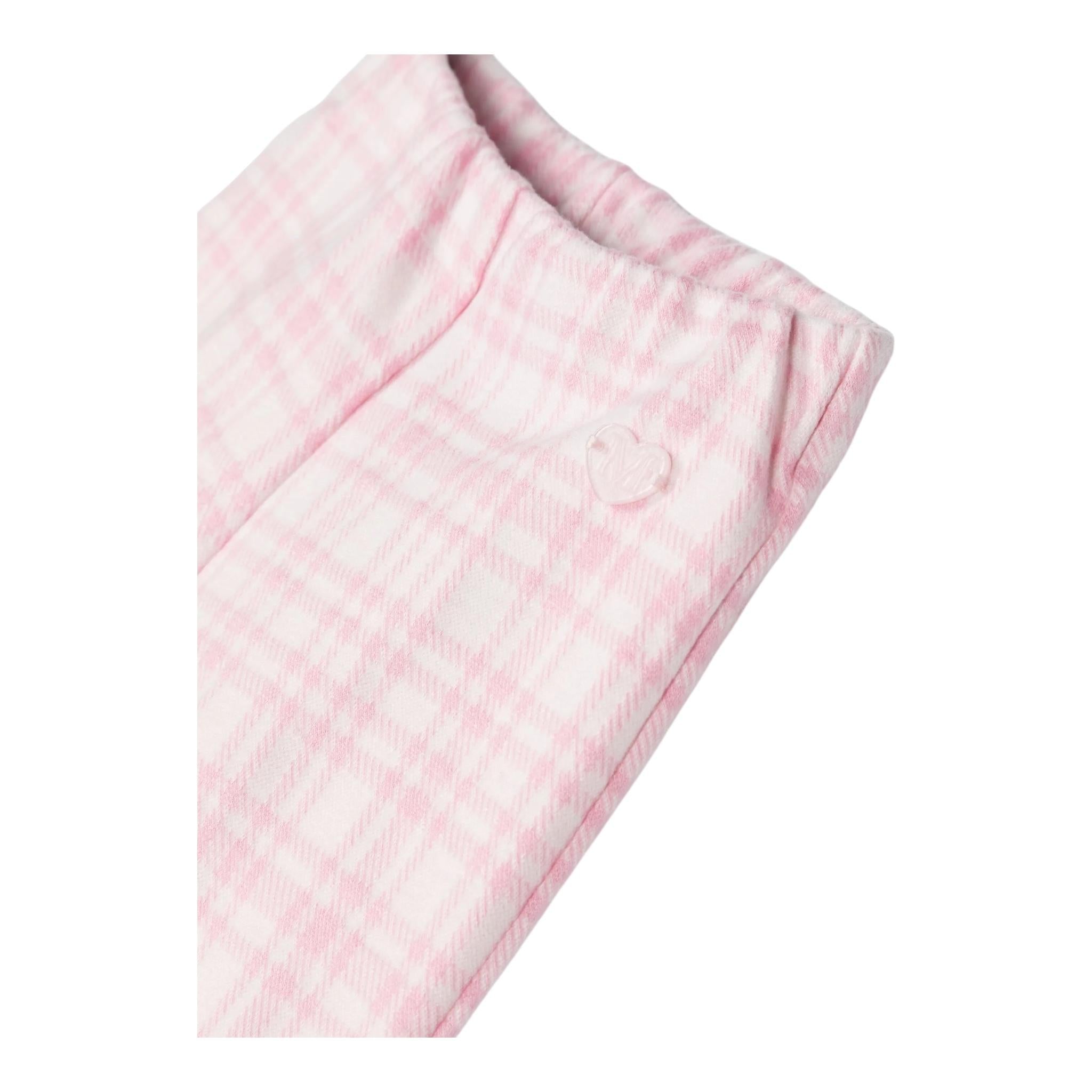 MONNALISA pantalone stampa fantasia modello palazzo Bianco/rosa per Bambina 37D406J BIANCO/ROSA MONNALISA