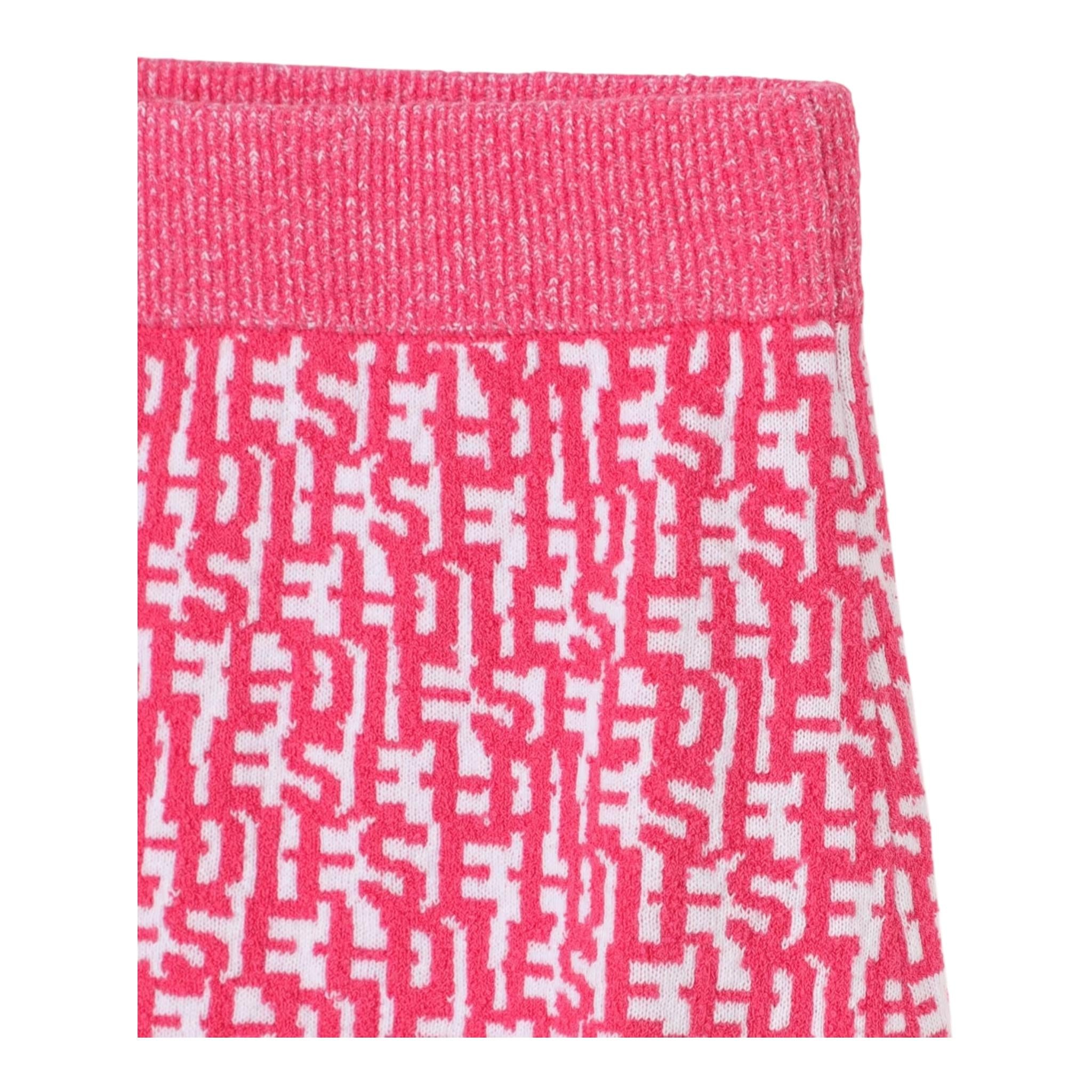 DIESEL gonna tinta unita logata Fuxia per Bambina J02061 FUXIA DIESEL