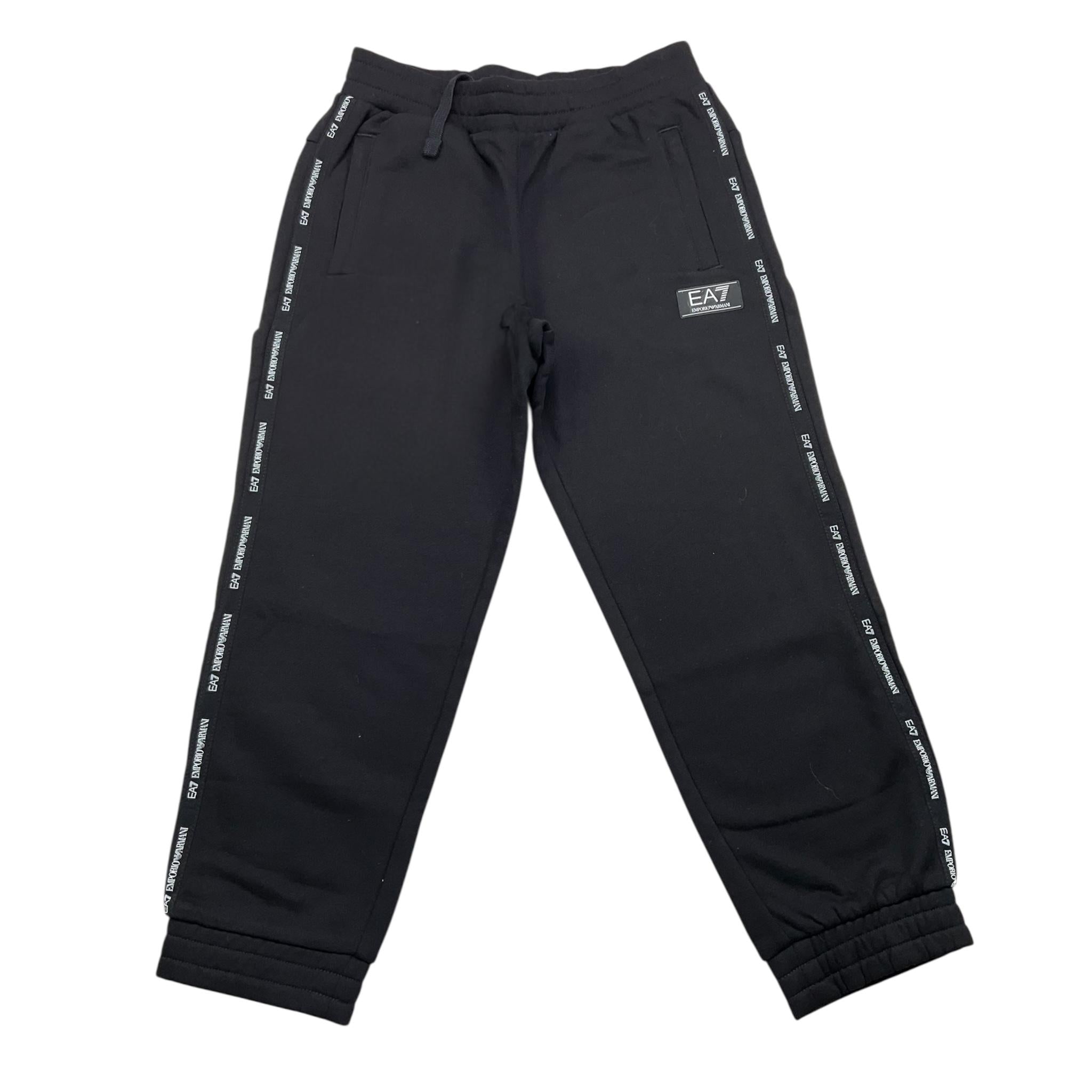 EMPORIO ARMANI pantalone tinta unita con profili logati Nero per Bambino 6DBP58 NERO EMPORIO ARMANI