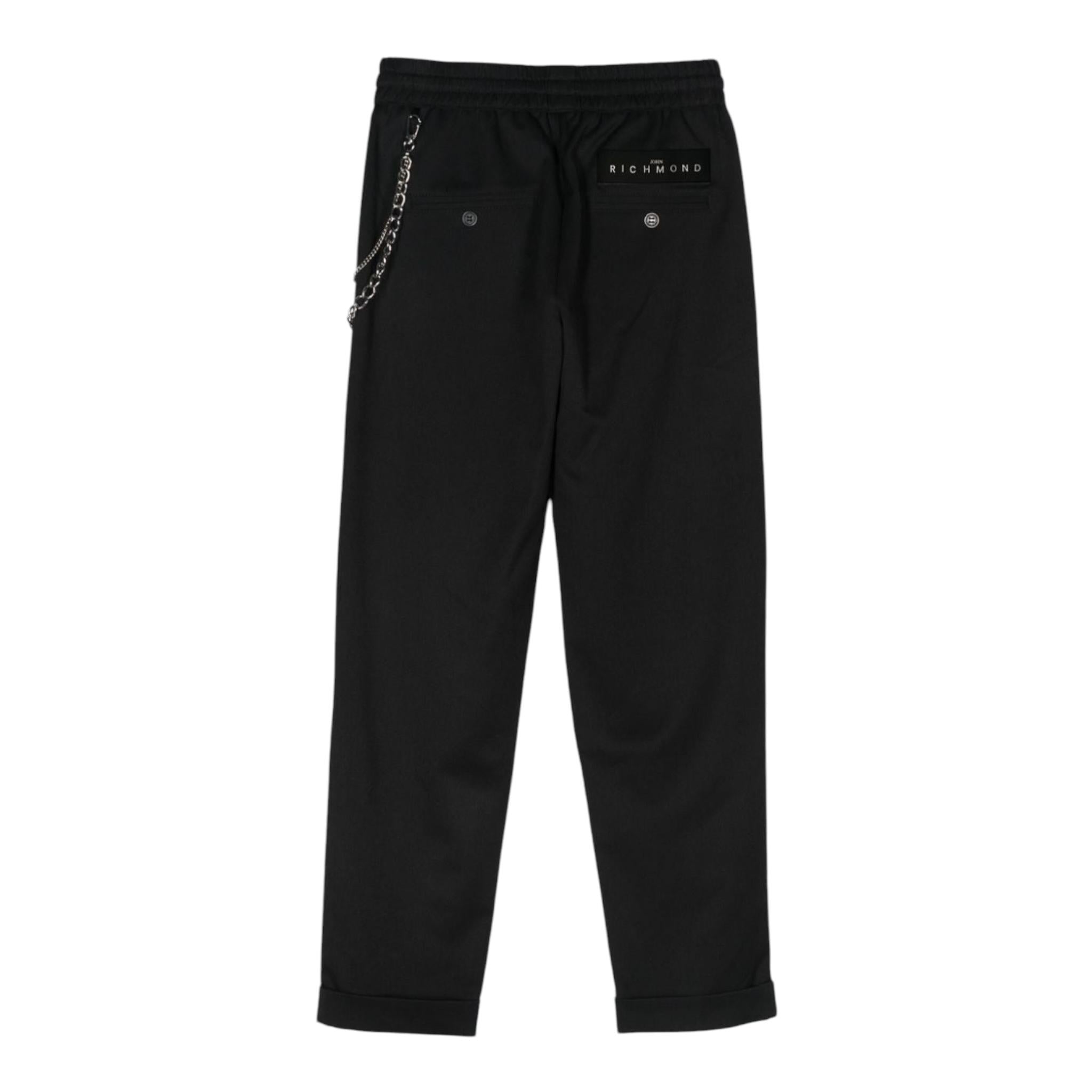 JOHN RICHMOND pantalone tinta unita con elastico in vita Nero per Bambino RBA24084PAX NERO JOHN RICHMOND
