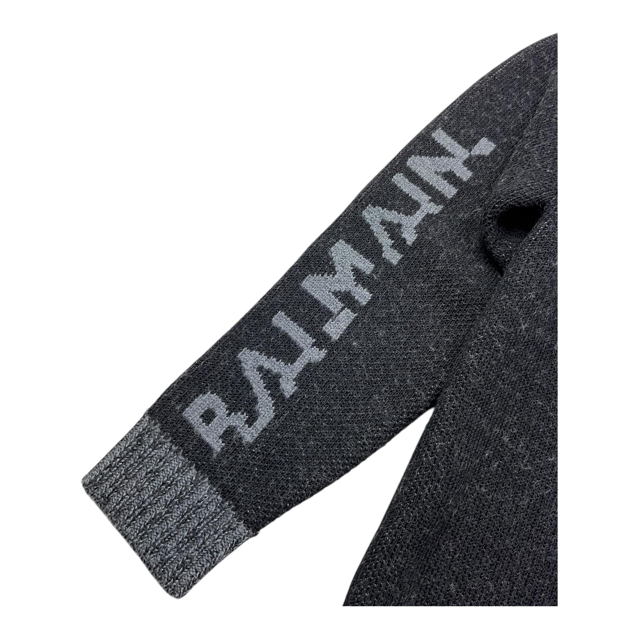 BALMAIN cardigan scollo a v stampa logo Nero per Bambino BT9P60 NERO BALMAIN