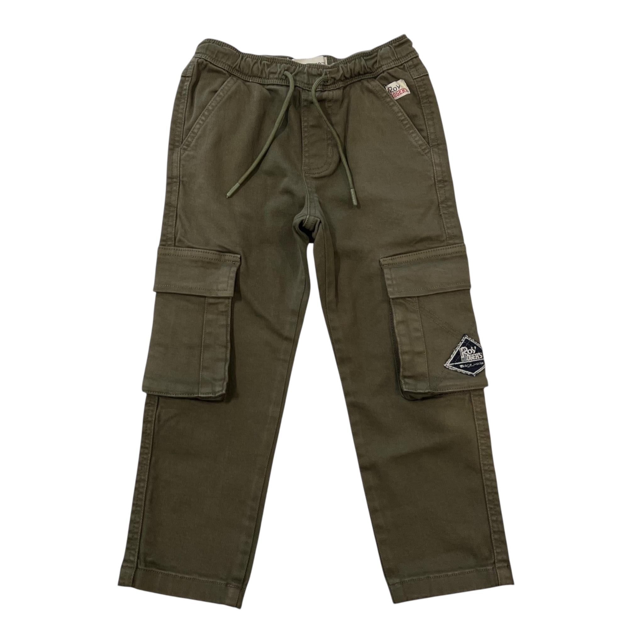 ROY ROGER'S pantalone tinta unita con elastico in vita Verde per Bambino RA141 VERDE ROY ROGER'S