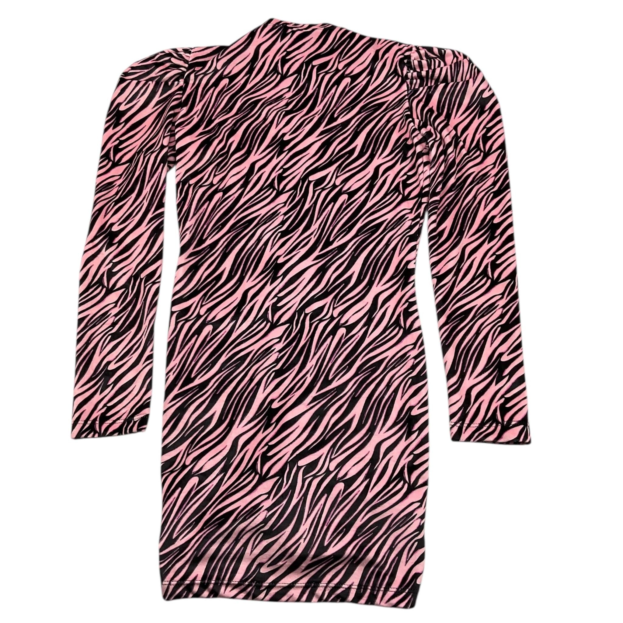 MARC ELLIS abiti manica lunga fantasia zebrata in ciniglia Rosa per Bambina JMJDR002733 ROSA MARC ELLIS