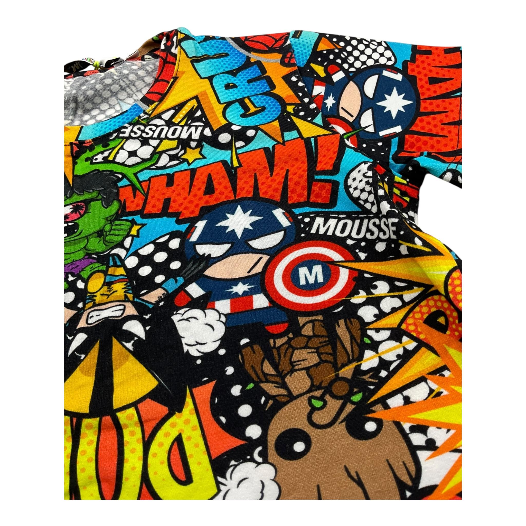 MOUSSE t-shirt multicolor girocollo con stampa Multicolor per Bambino SUPERFRIEND MULTICOLOR MOUSSE