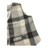 MINI BANDA gilet tinta unita con fantasia a quadri Grigio per Neonato GIL0094 GRIGIO MINI BANDA