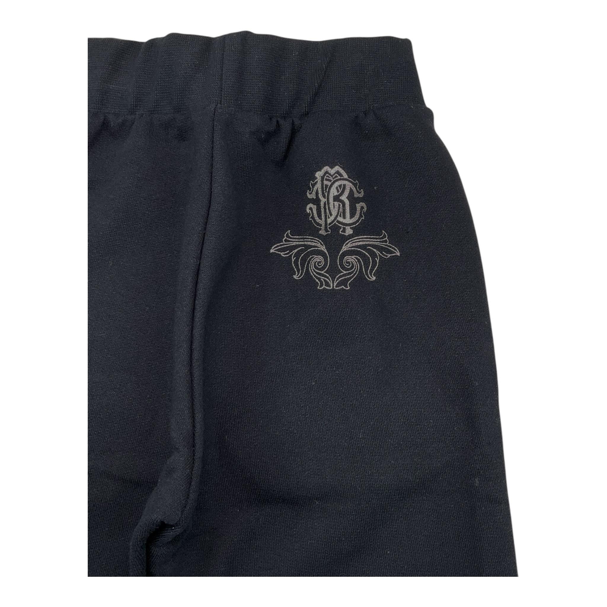 ROBERTO CAVALLI pantalone tuta tinta unita con stampa Nero per Bambino TJT20O NERO ROBERTO CAVALLI