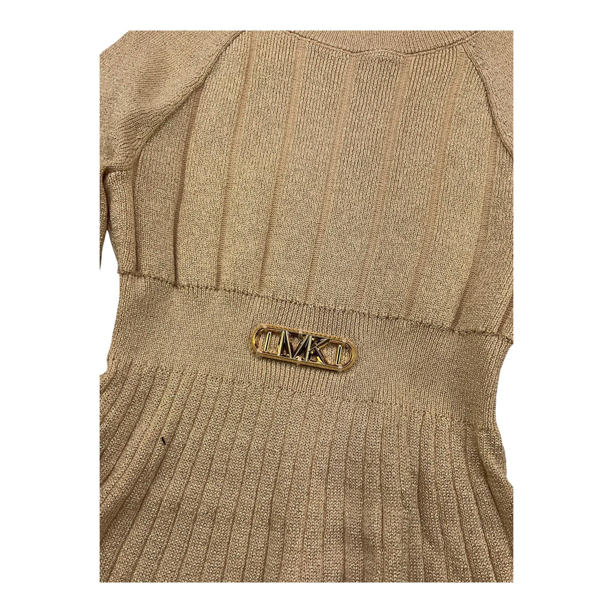 MICHAEL KORS abito manica lunga tinta unita Oro per Bambina R30169 ORO MICHAEL KORS
