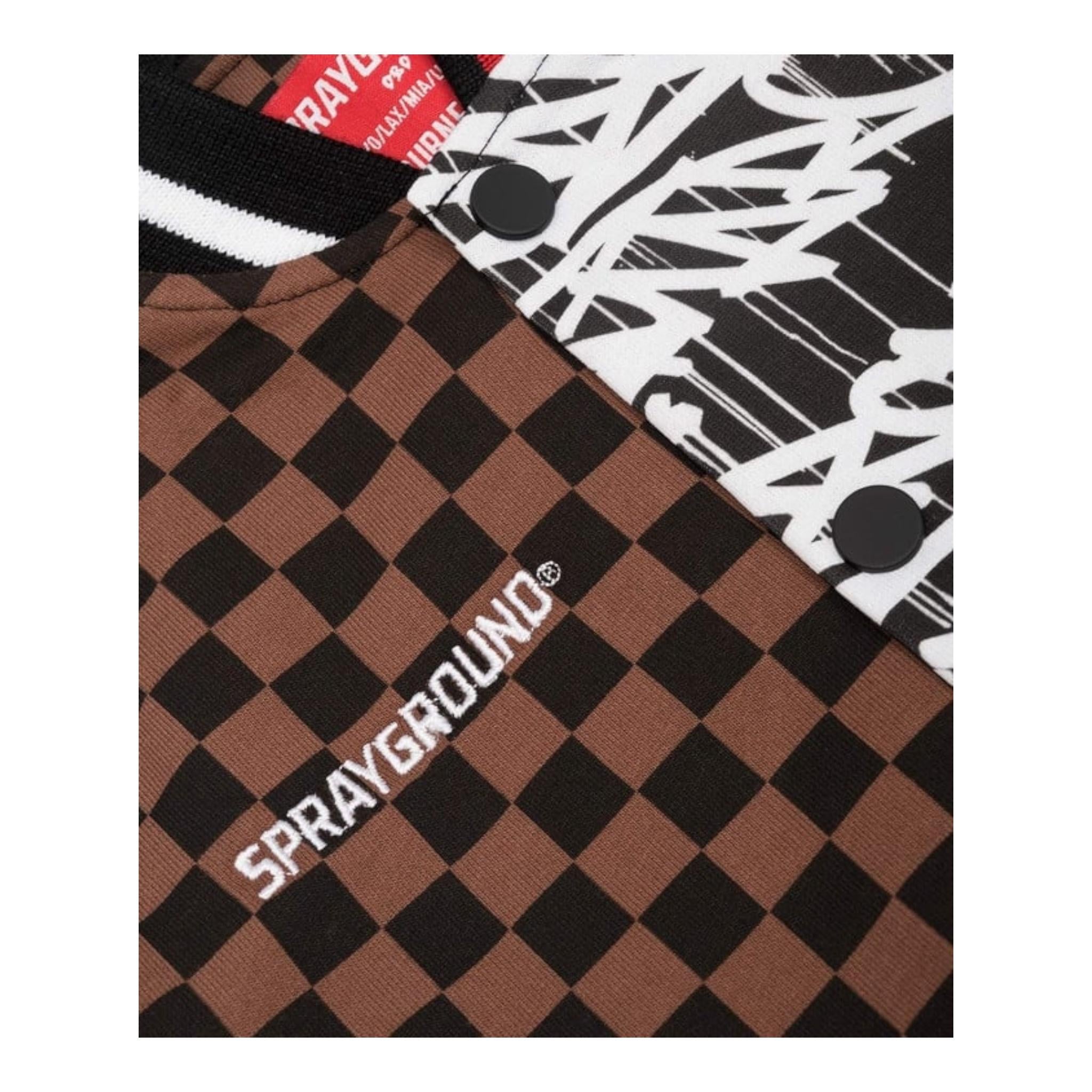 SPRAYGROUND felpa bicolore con fantasia e bottoni Marrone per Bambino SPY679 MARRONE SPRAYGROUND