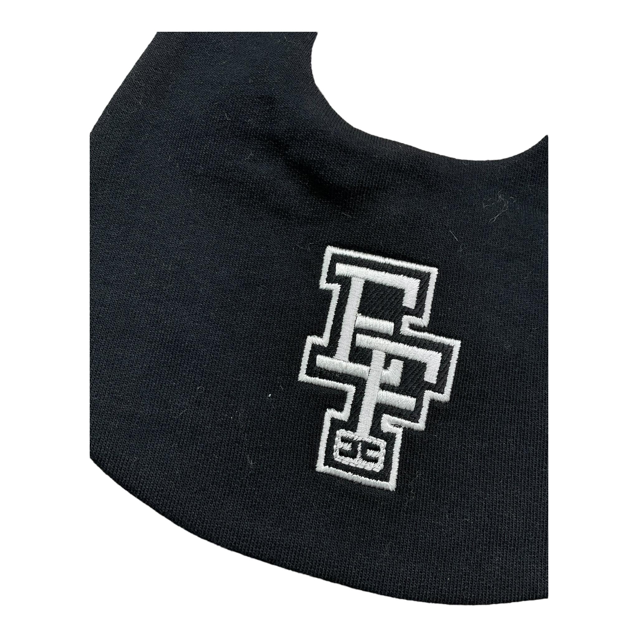 ELISABETTA FRANCHI bavetta bicolore con logo Nero per Neonata ENBA053 NERO ELISABETTA FRANCHI