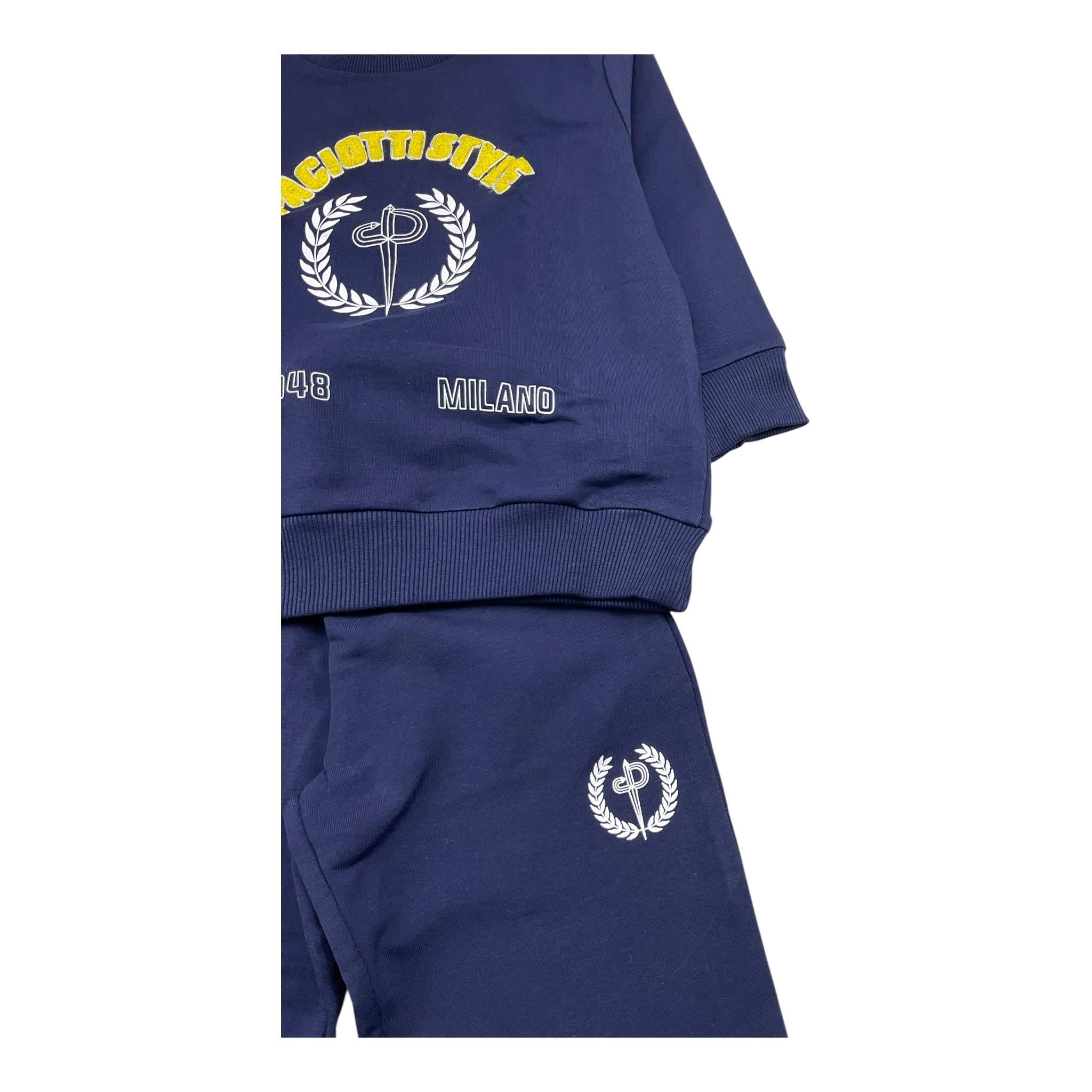 CESARE PACIOTTI completo 2pz felpa-pantalone tinta unita Blu per Neonato COMP5318BNX BLU CESARE PACIOTTI
