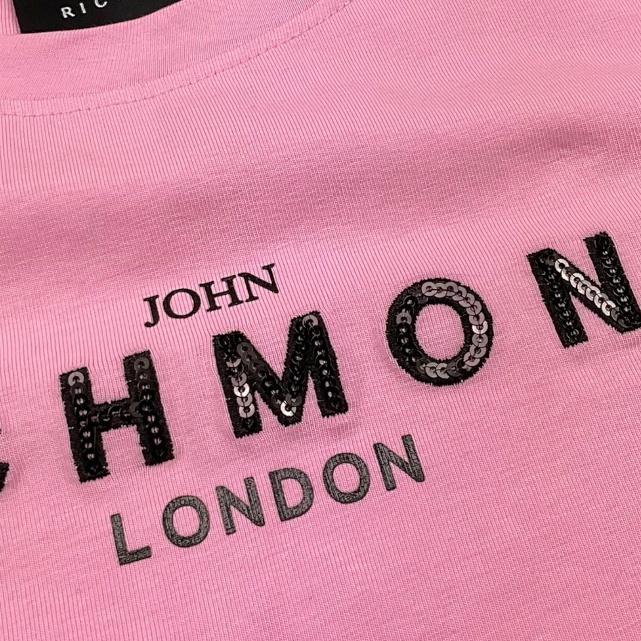 JOHN RICHMOND t-shirt girocollo tinta unita con stampa Rosa per Bambina RGA24055TS ROSA JOHN RICHMOND