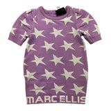 MARC ELLIS abito tinta unita mezza manica con stampa Lilla per Neonata JMNDR1557 LILLA MARC ELLIS