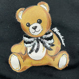 MOSCHINO shirt girocollo tinta unita con stampa Nero per Neonata MEO001 NERO MOSCHINO