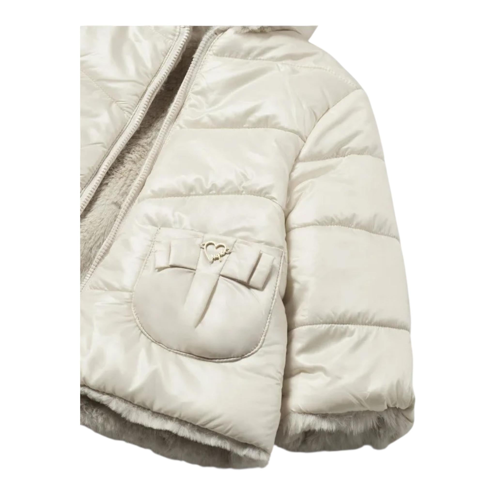 MAYORAL giubbino reversibile tinta unita con zip e cappuccio Beige per Neonata 2480 BEIGE MAYORAL