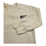 ZHOE & TOBIAH shirt girocollo tinta unita con stampa Panna per Neonato BSS7N PANNA ZHOE & TOBIAH