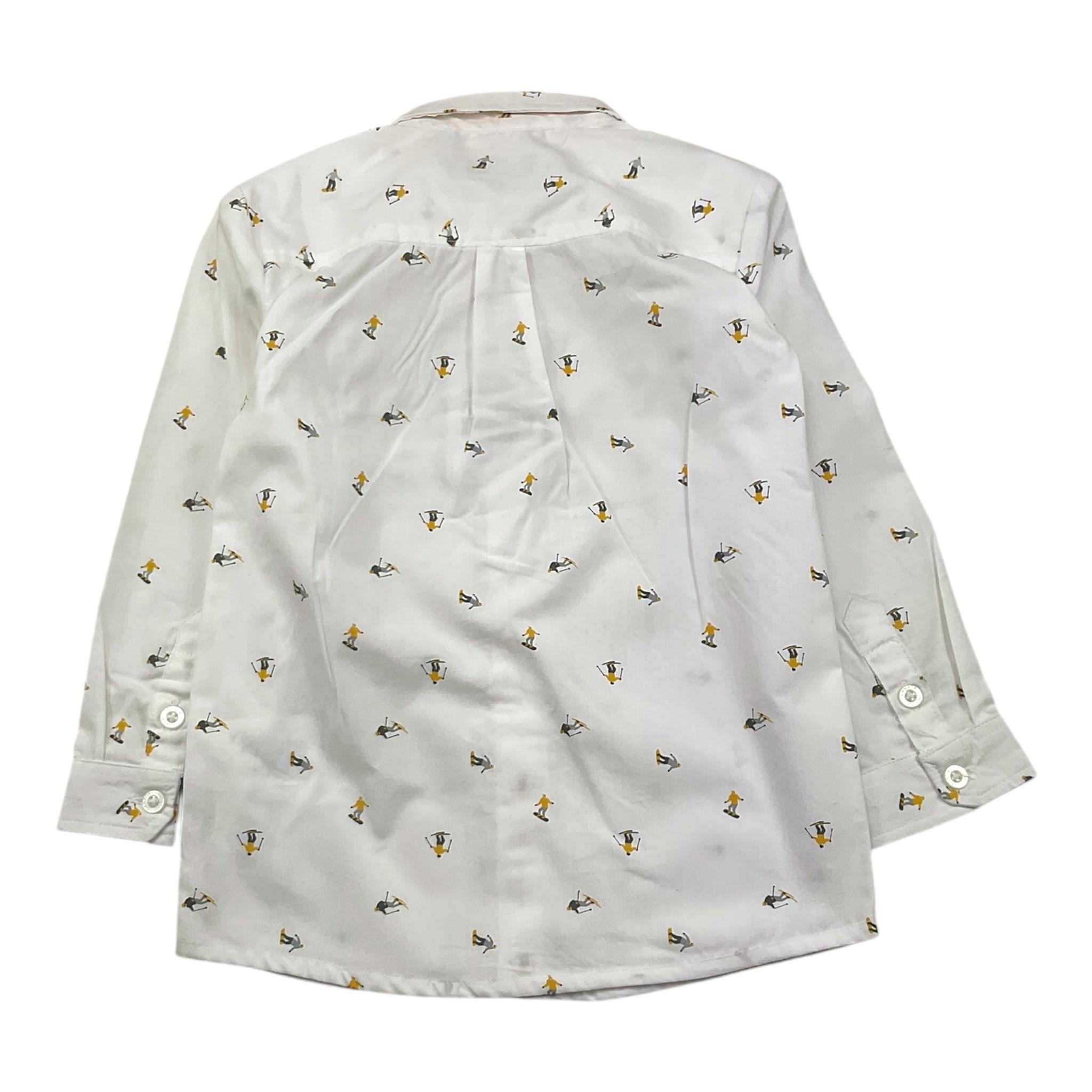 CANADA HOUSE camicia tinta unita con stampa Bianco per Bambino 24476111 BIANCO CANADA HOUSE