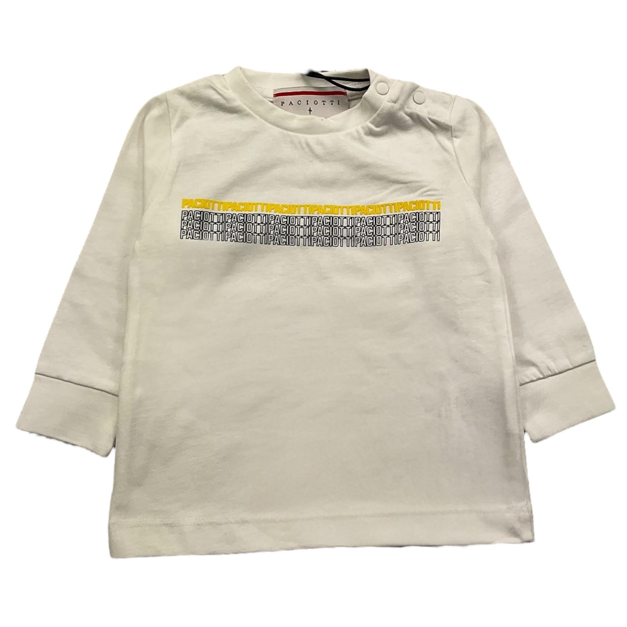 CESARE PACIOTTI shirt girocollo tinta unita cn stampa logo Bianco per Neonato TSP5306BXX BIANCO CESARE PACIOTTI