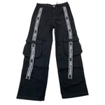 GAELLE jeans tinta unita con profili logati Nero per Bambina 2741P00310XXX NERO GAELLE