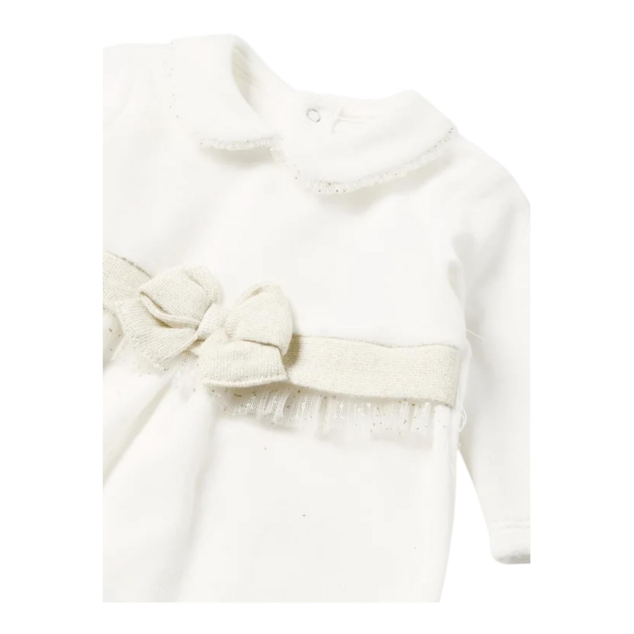 MAYORAL set tutina manica lunga tinta unita in ciniglia con cappello Bianco per Neonata 2782 BIANCO MAYORAL