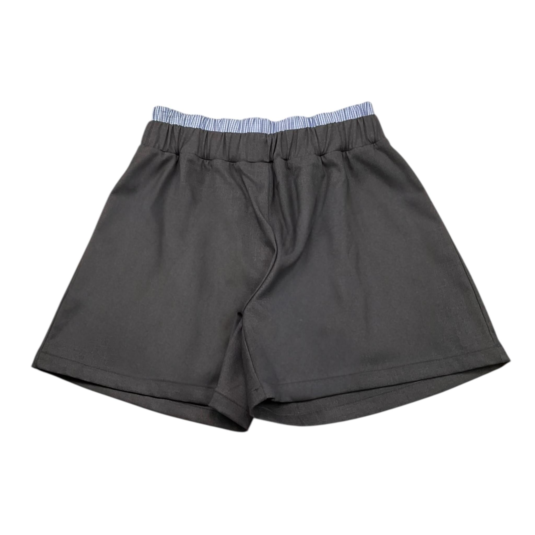 VICOLO short tinta unita con elastico in vontrasto Grigio per Bambina 3142S00081X GRIGIO VICOLO