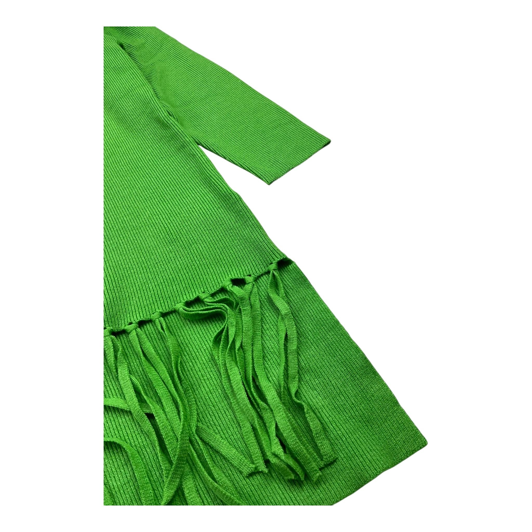 TO be too abito in maglia tinta unita collo alto Verde per Bambina TBT2453V VERDE TO be too