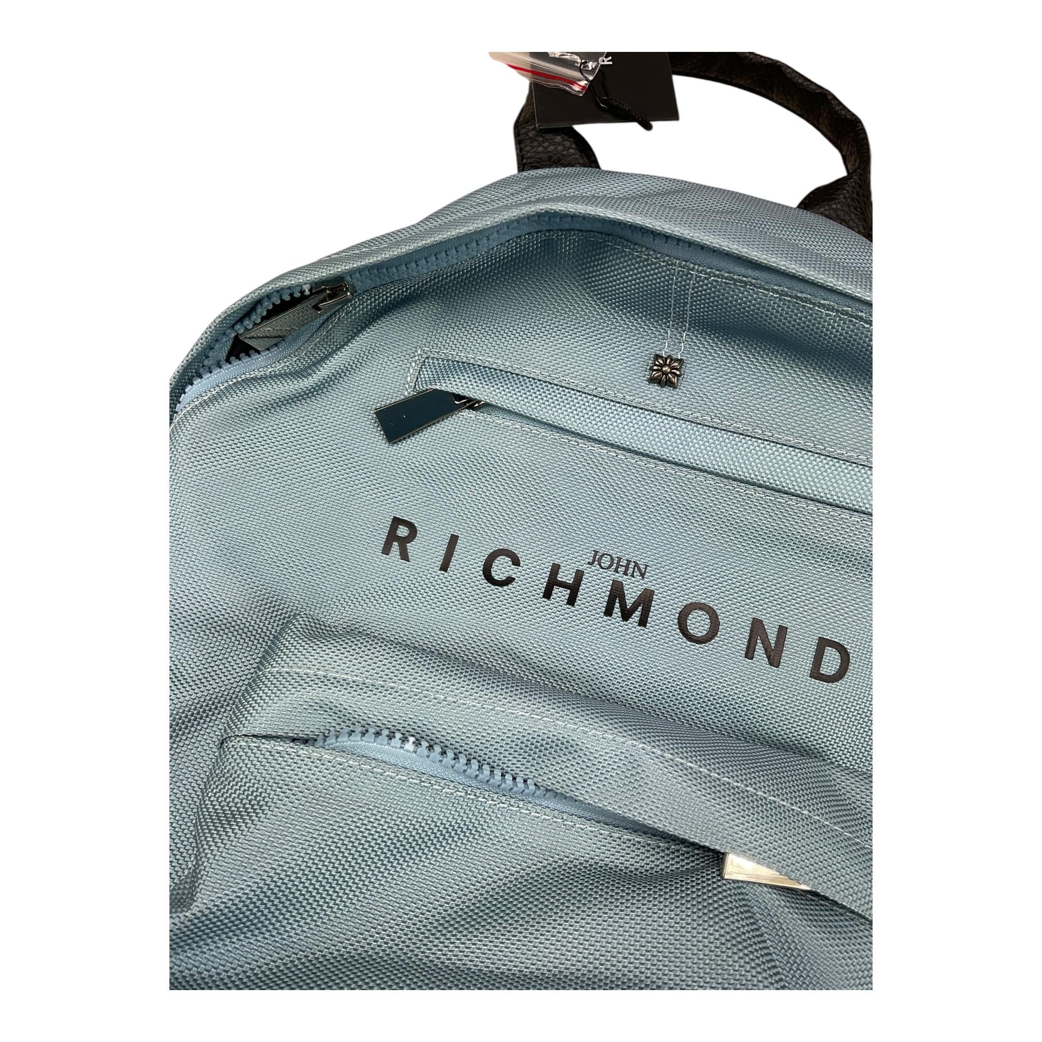 JOHN RICHMOND zaino tinta unita con stampa logo Azzurro per Bambino RBA25015ZA AZZURRO JOHN RICHMOND
