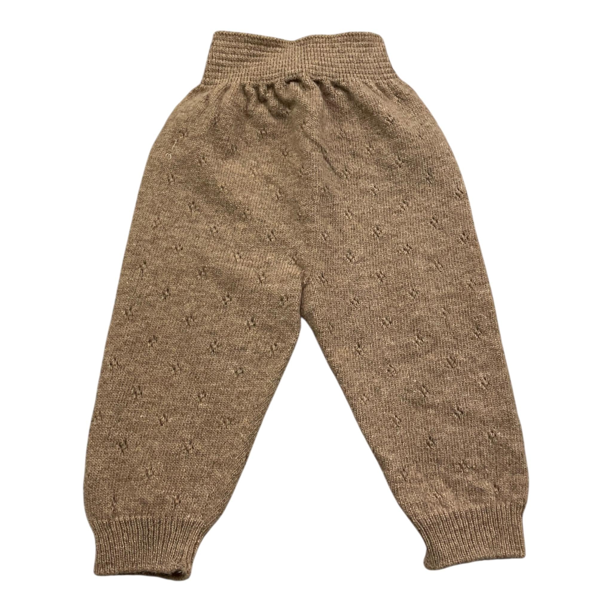 WEDOBLE pantalone tinta unita con ricami Fango per Neonato I2406322 FANGO WEDOBLE