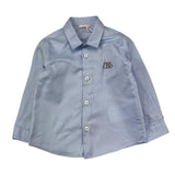 LE BEBE' camicia tinta unita con logo Azzurro per Neonato LBB5152 AZZURRO LE BEBE'