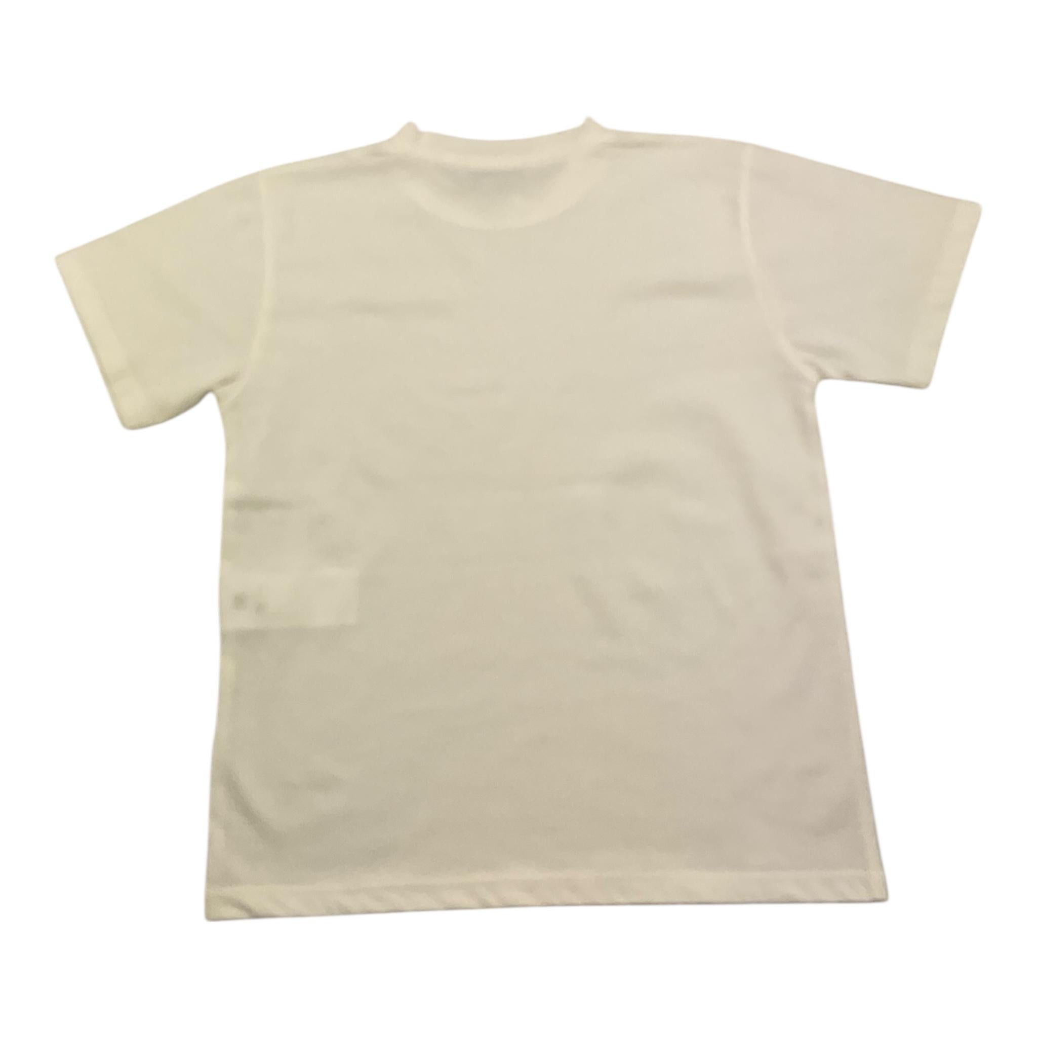 t-shirt girocollo tinta unita con stampe in contrasto PP4029 PANNA PAOLO PECORA